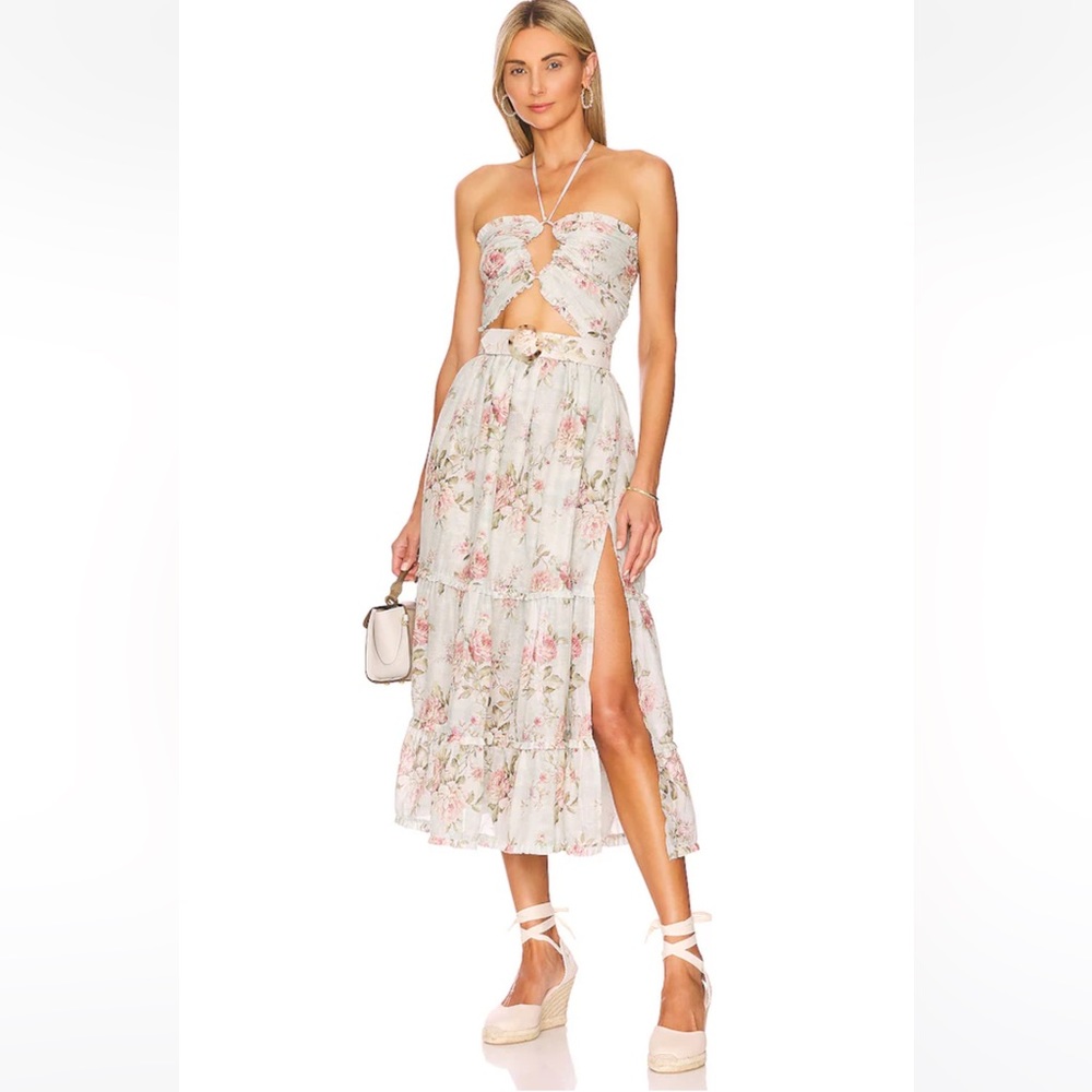 V. Chapman Penny Midi Dress in Tapestry Rose Print NWT Size 6